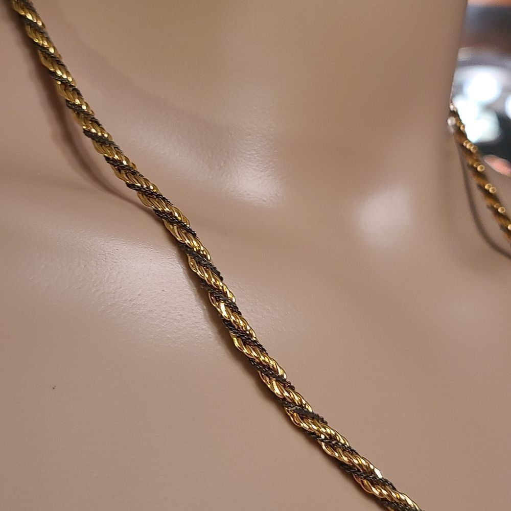 Vintage Two Tone Rope Chain - Picture 3 of 11